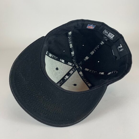 Indianapolis Colts NFL Black New Era 59Fifty Wool Fitted Hat Mens 7 3/8 - Picture 4 of 5